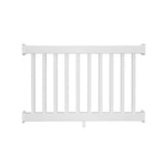 White Greenwich vinyl railing stock image