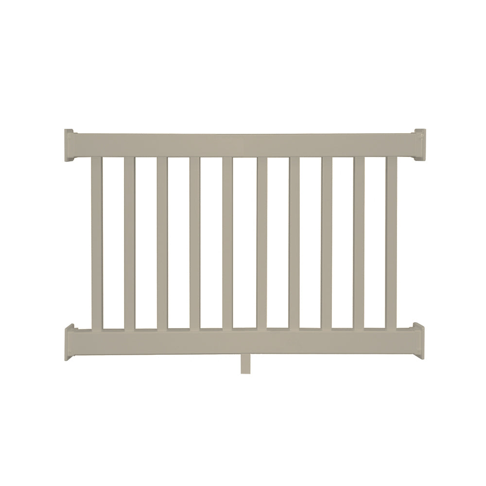Khaki Greenwich vinyl railing stock image