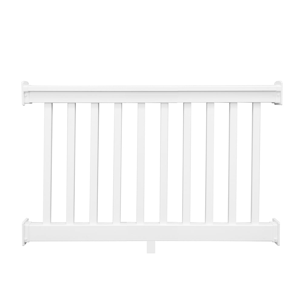 White Yorkshire vinyl railing stock image