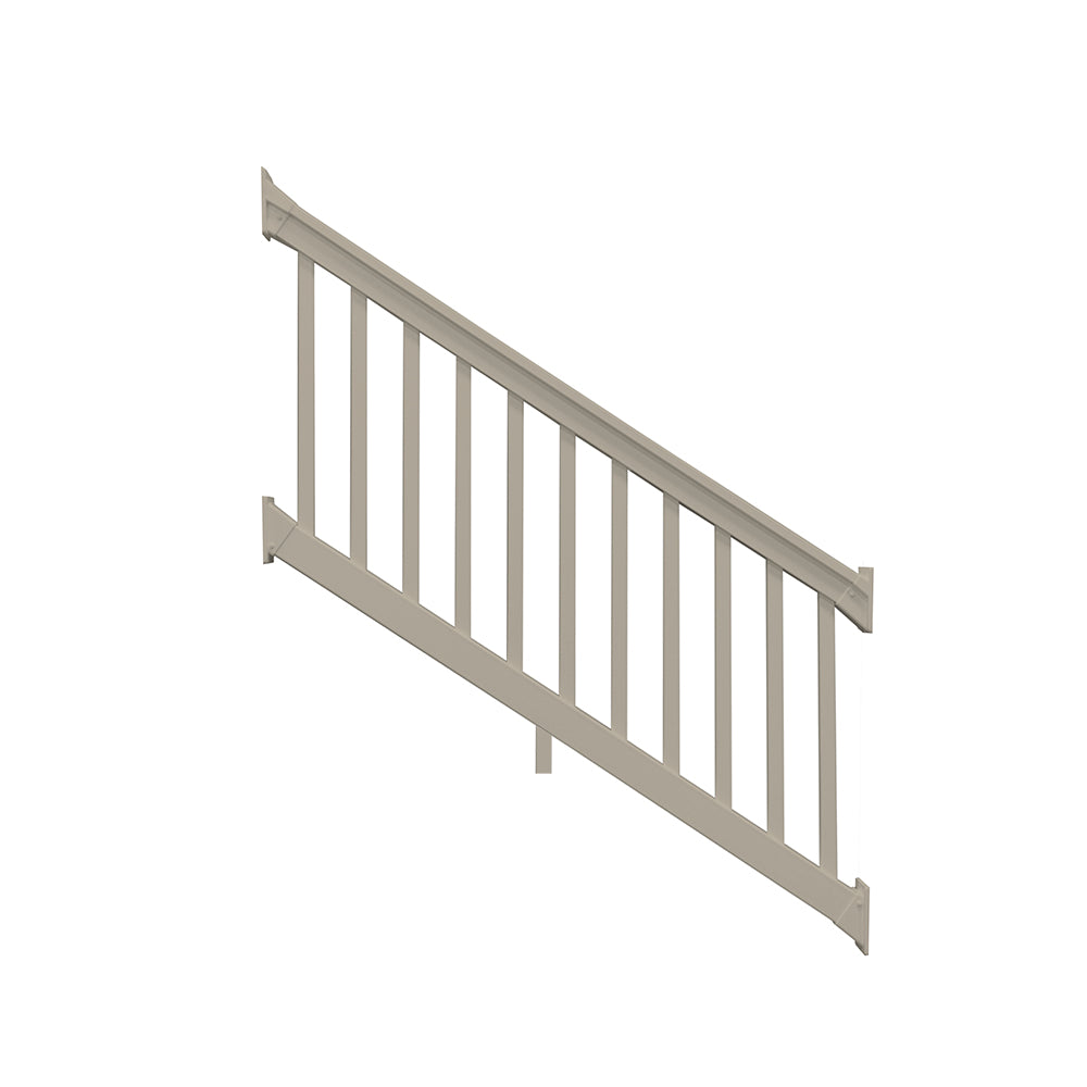 Khaki Yorkshire vinyl stair railing stock image