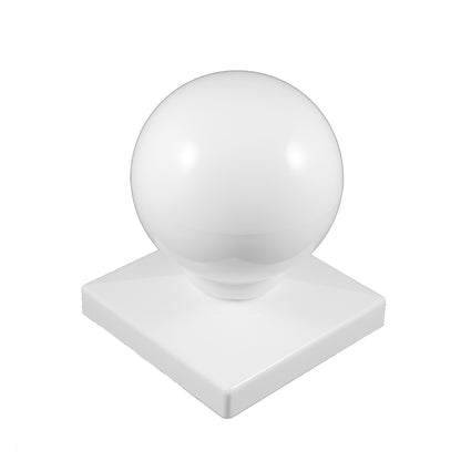 White vinyl Ball post cap