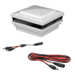 White vinyl Cape May low voltage LED expansion pack