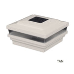 Tan vinyl Cape May Solar LED post cap