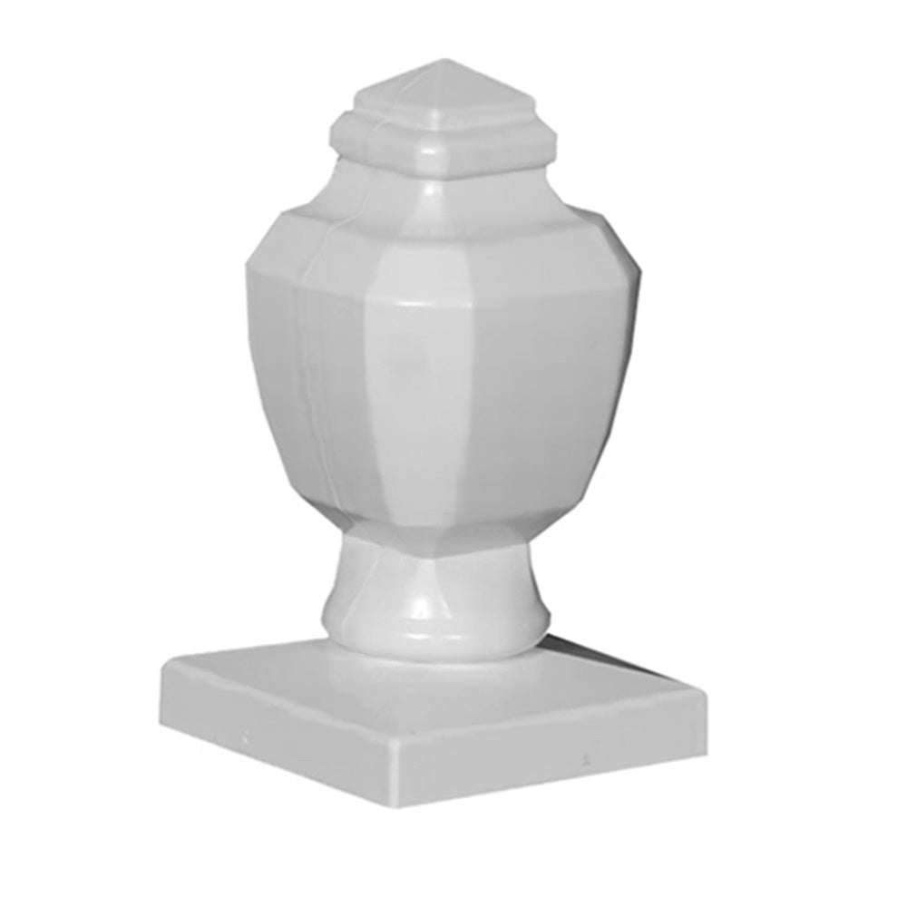 White vinyl Coachman post cap