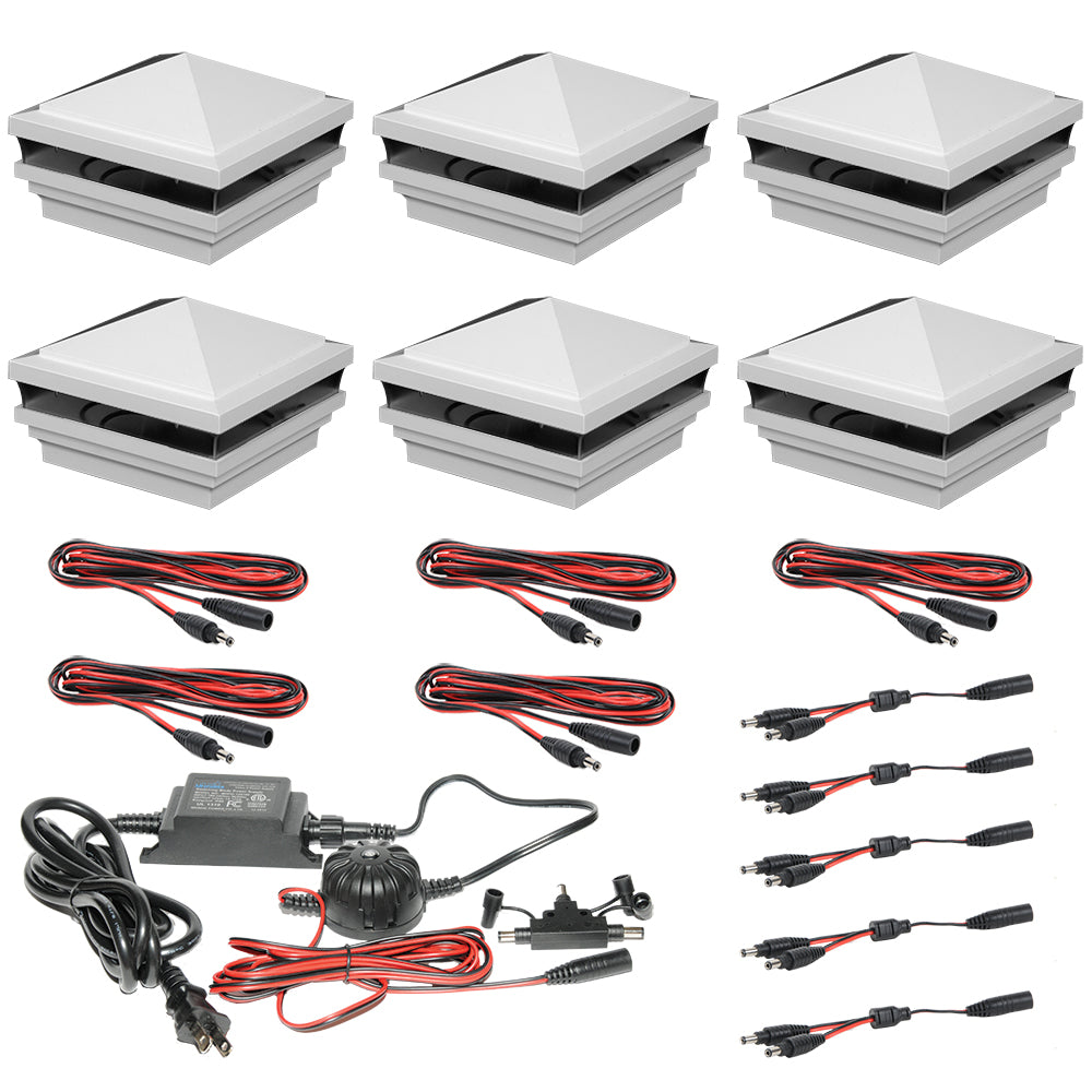 White vinyl Haven Low Voltage LED Starter Kit