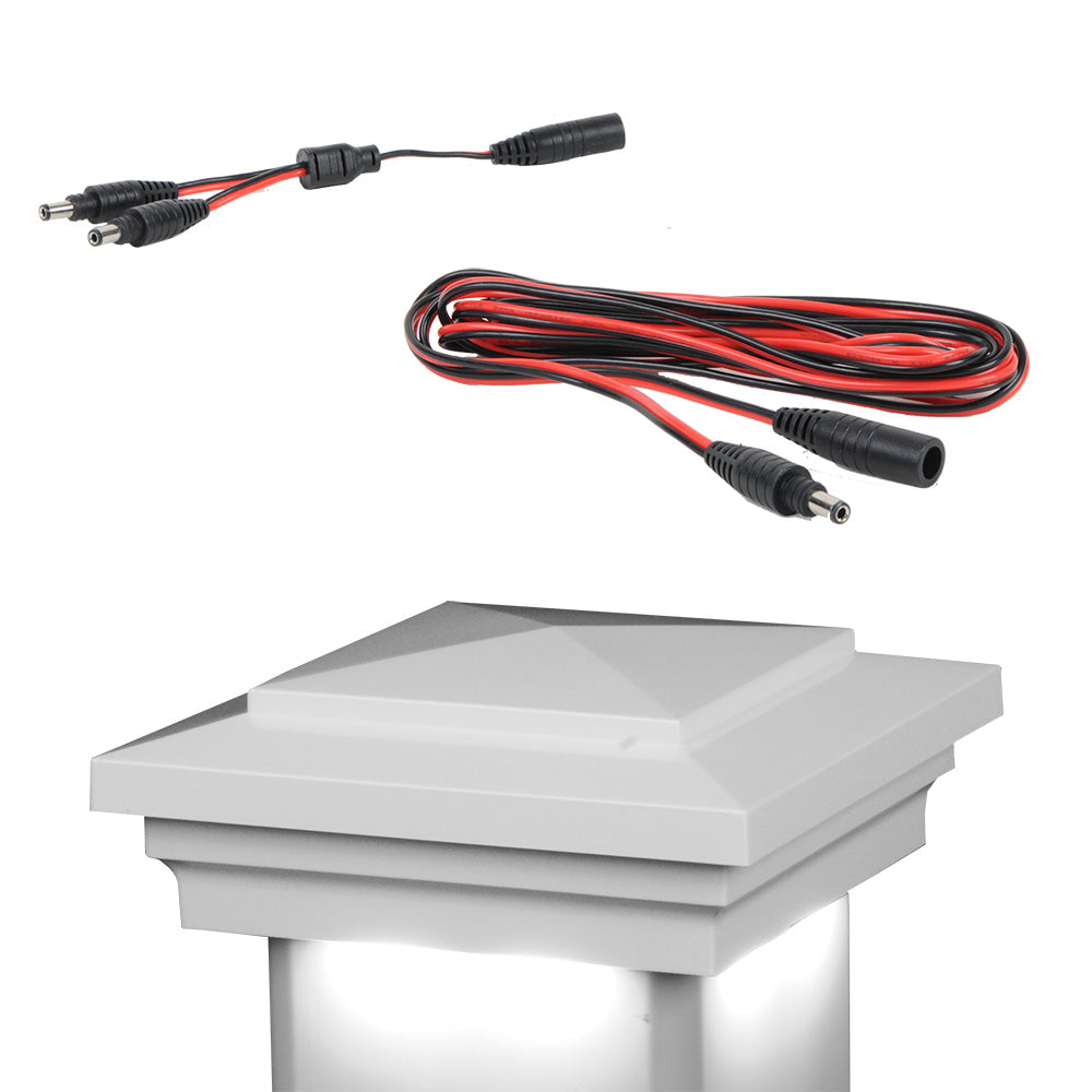 White vinyl Cape May downward low voltage LED expansion pack