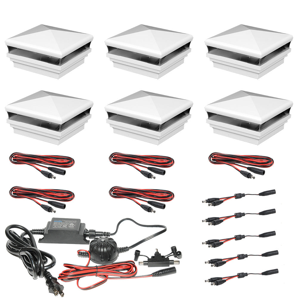 White vinyl Neptune low voltage LED starter kit