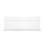 White Monteray vinyl picket fence stock image