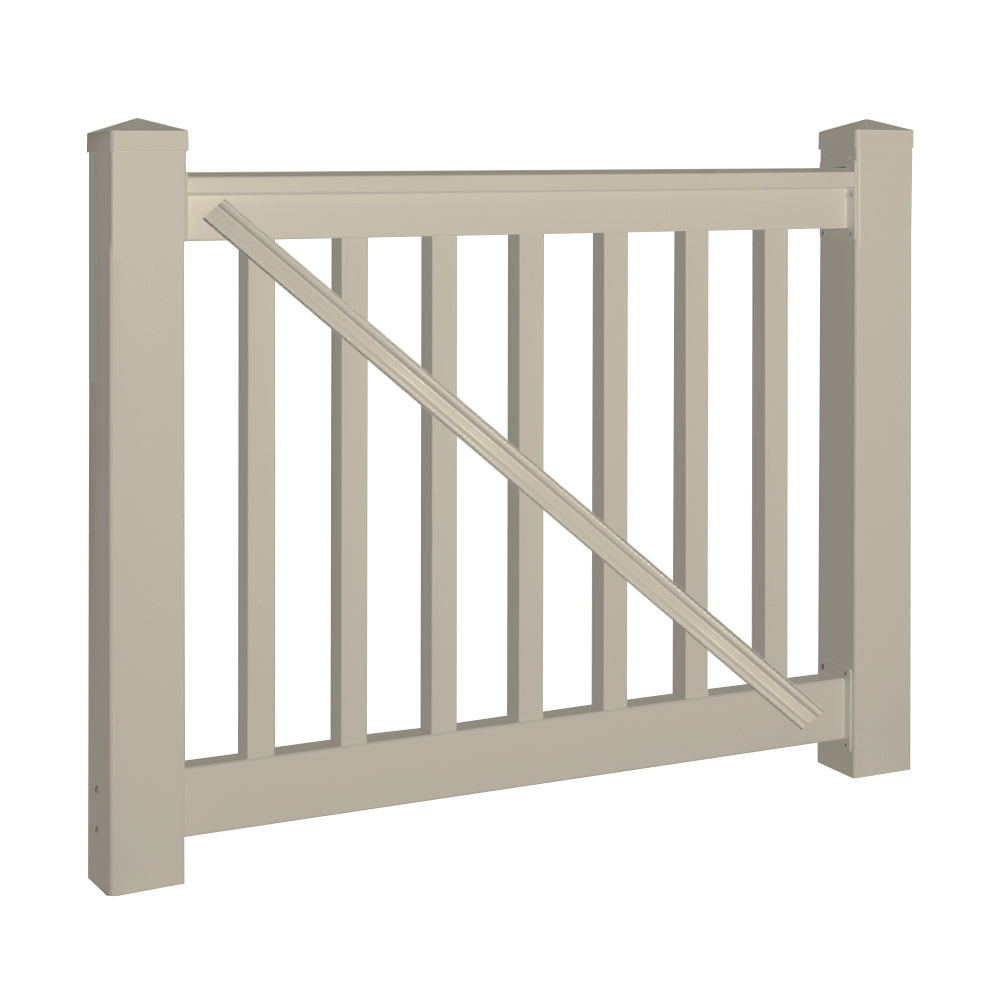 Khaki Washington vinyl railing gate stock image