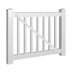 White Washington vinyl railing gate stock image