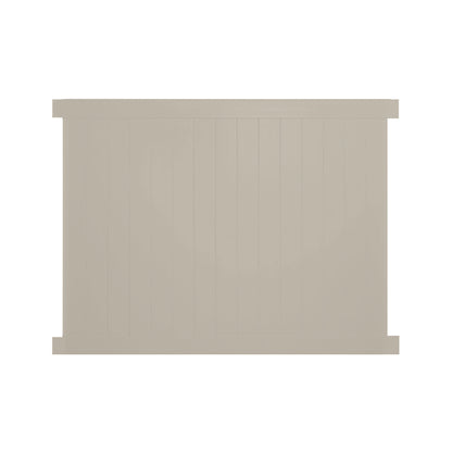 Khaki Savannah vinyl privacy fence stock image