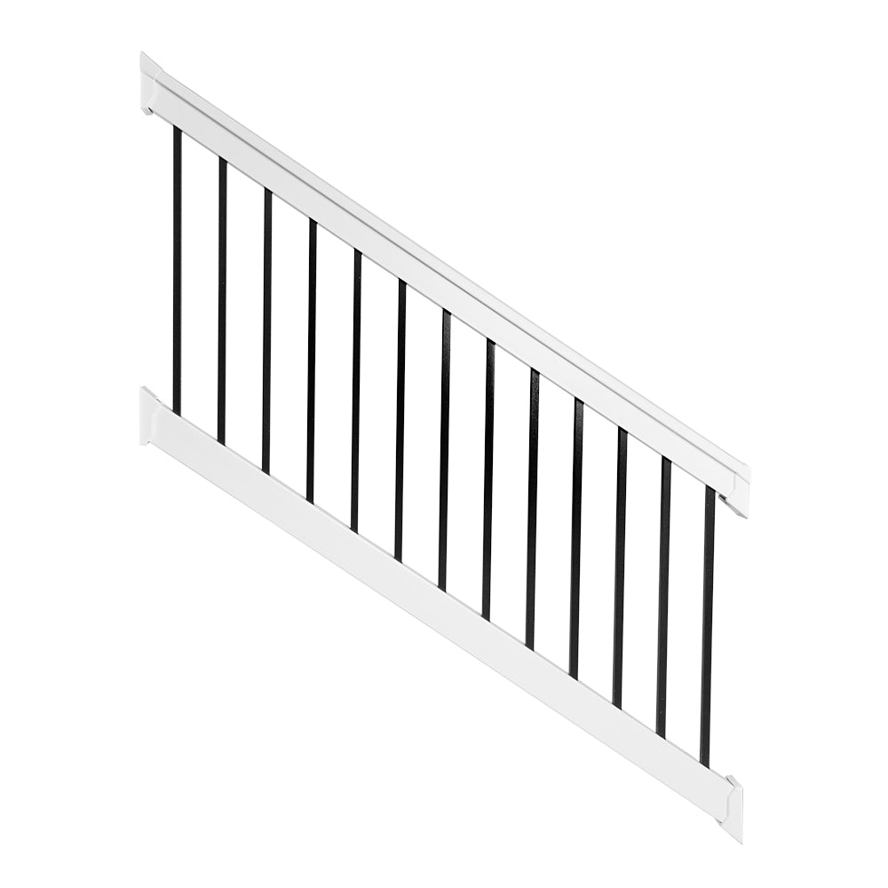 White Birmingham vinyl stair railing stock image