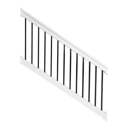 White Birmingham vinyl stair railing stock image
