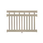 Khaki Cheshire vinyl railing gate stock image