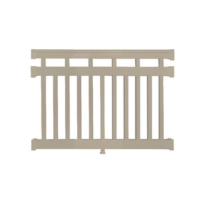 Khaki Cheshire vinyl railing gate stock image