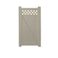 Khaki Ashton vinyl privacy fencing gate stock image