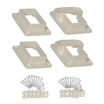 Khaki vinyl t-rail straight railing bracket kit