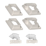 Tan vinyl t-rail straight railing bracket kit