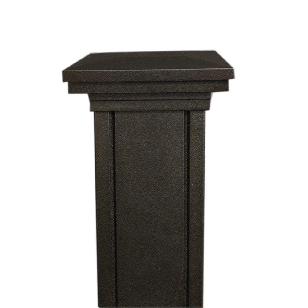 Black aluminum Ornamental post cap