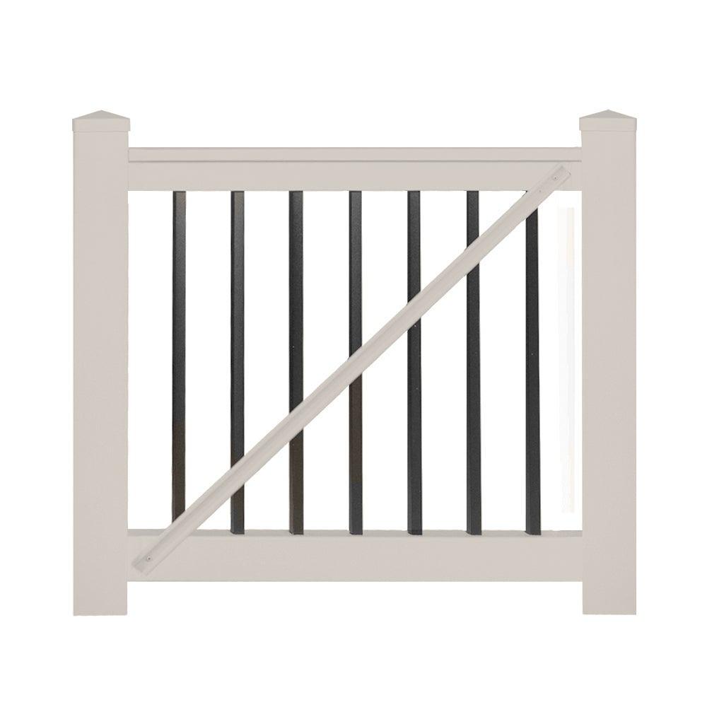 Tan Birmingham vinyl railing gate stock image