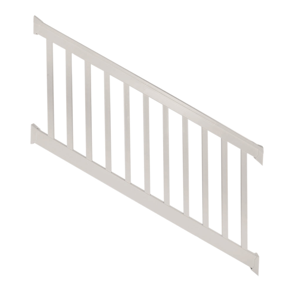 Tan Washington vinyl stair railing stock image