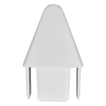 white vinyl spade picket cap stock image