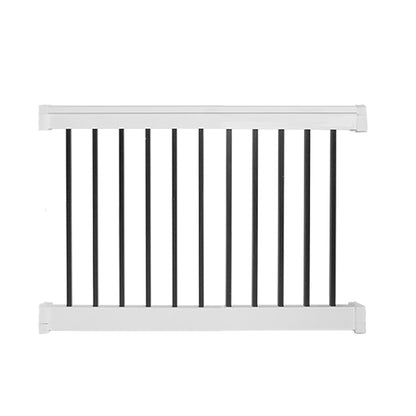 White Birmingham vinyl railing stock image