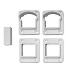 White aluminum straight bracket