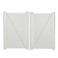 White Savannah vinyl privacy fencing double gate stock image
