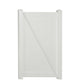 White Savannah vinyl privacy fencing gate stock image