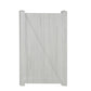Coastal Grey Weathergrain Savannah vinyl privacy fencing gate stock image