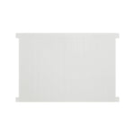 White Savannah vinyl privacy fence stock image