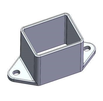 Aluminum commercial straight rail end