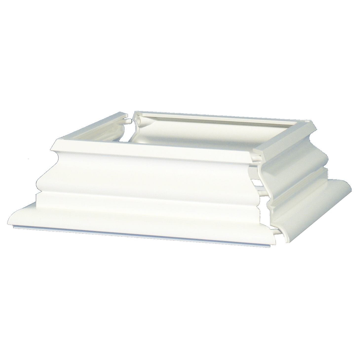 2 piece white vinyl post skirt