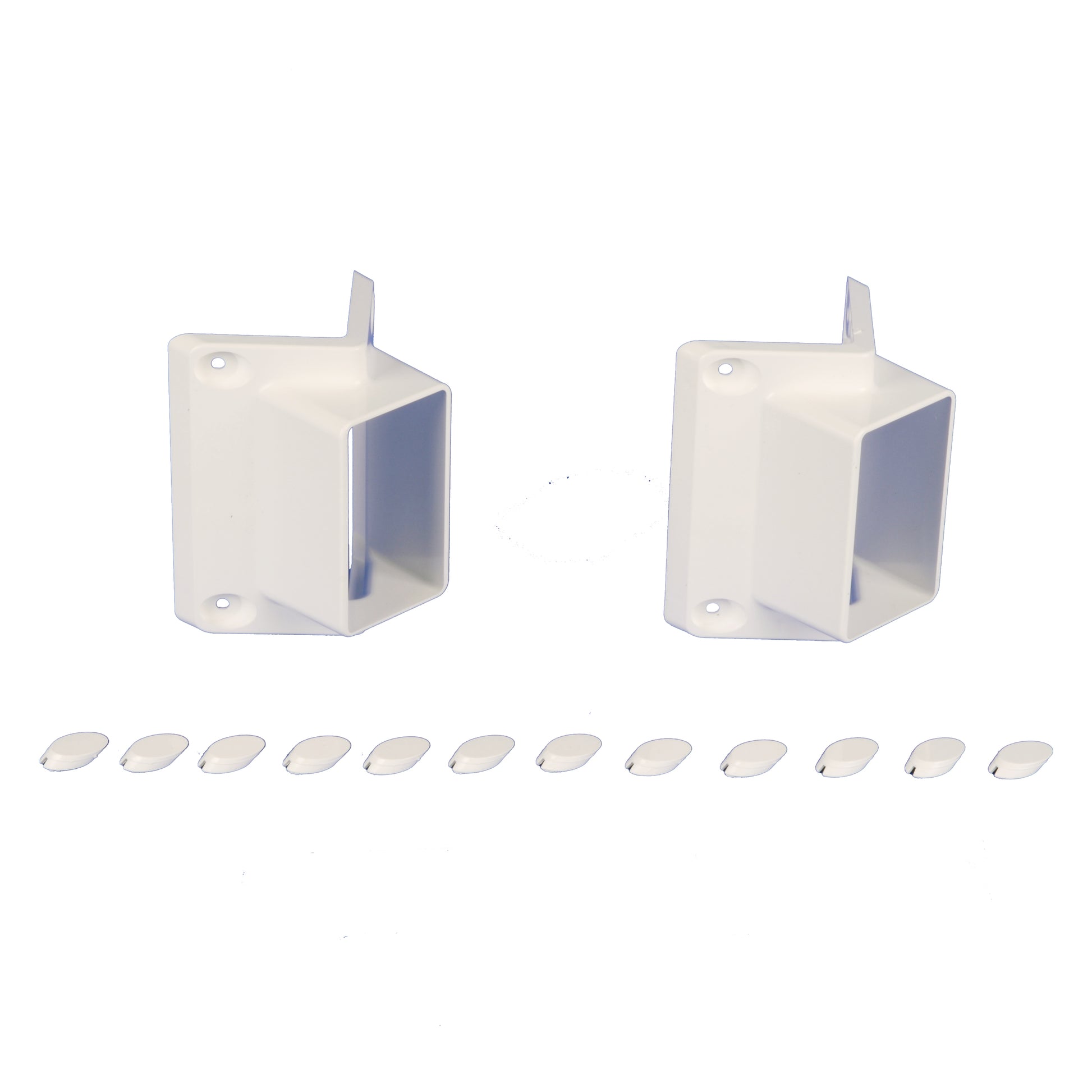 White vinyl 45 degree 2x3.5 adapter