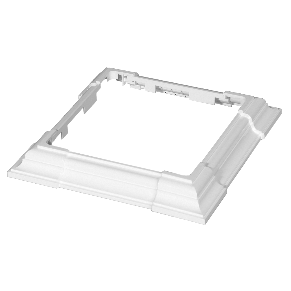 white vinyl 4 piece post skirt stock image