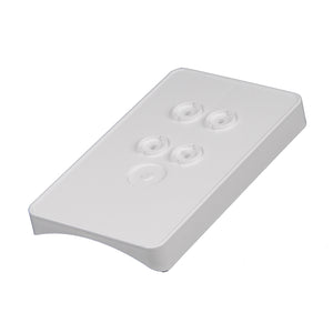 white vinyl premium 8-column stair adapter stock image