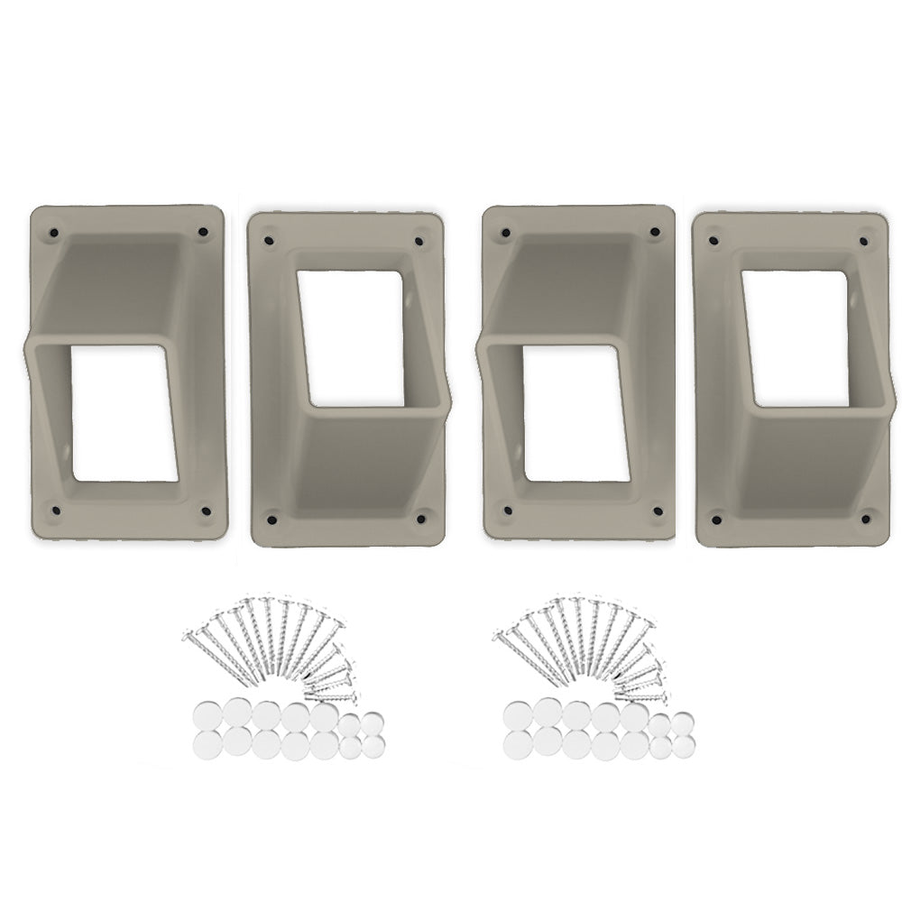 Classic Khaki Vinyl Stair Railing bracket kit