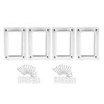 Classic white vinyl straight railing bracket kit