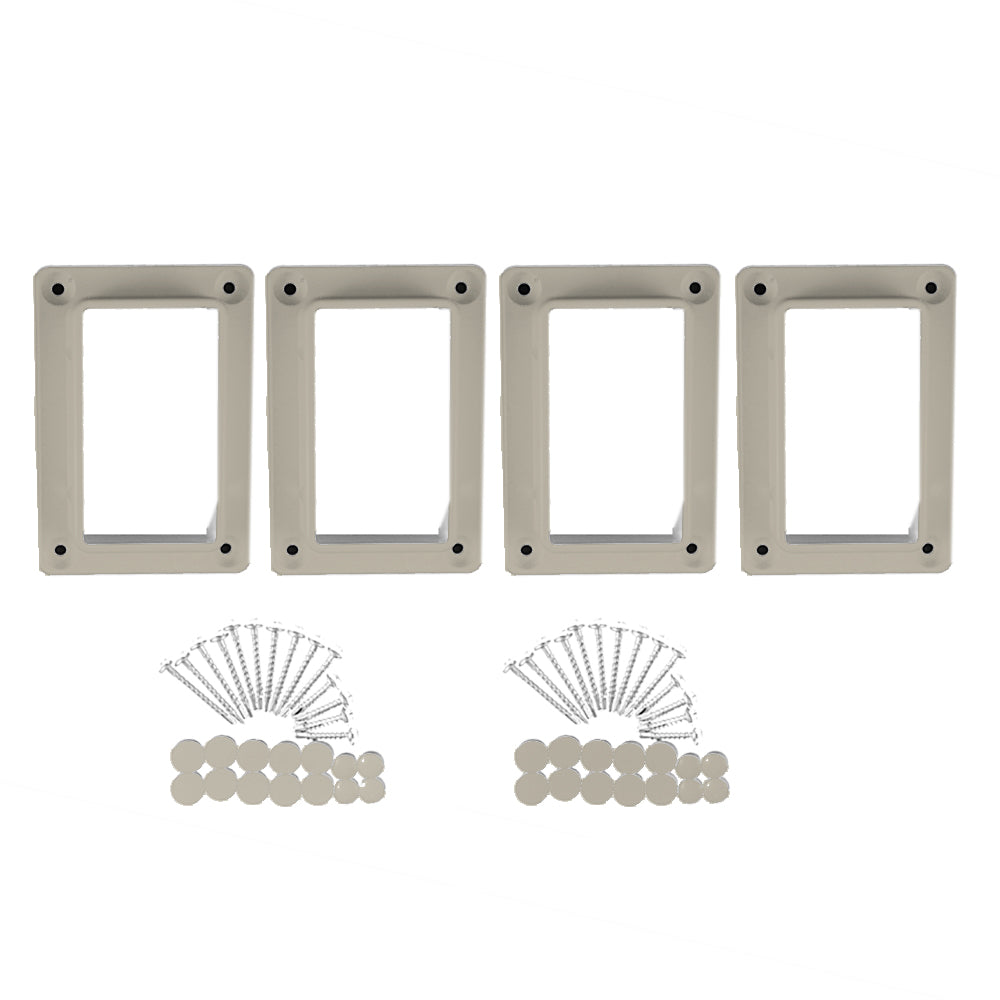 Classic khaki vinyl straight railing bracket kit