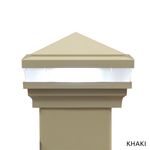 Khaki vinyl Haven low voltage LED post cap
