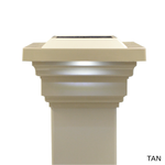 Tan vinyl Majestic Solar LED post cap