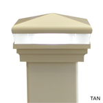 Tan Vinyl Neptune low voltage LED post cap