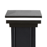 Black Aluminum Ornamental Combination low voltage LED post cap