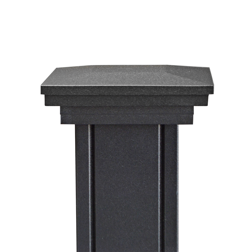 Black aluminum Ornamental Downward low voltage LED post cap