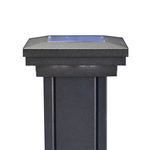Black Aluminum Ornamental Downward Solar LED post cap