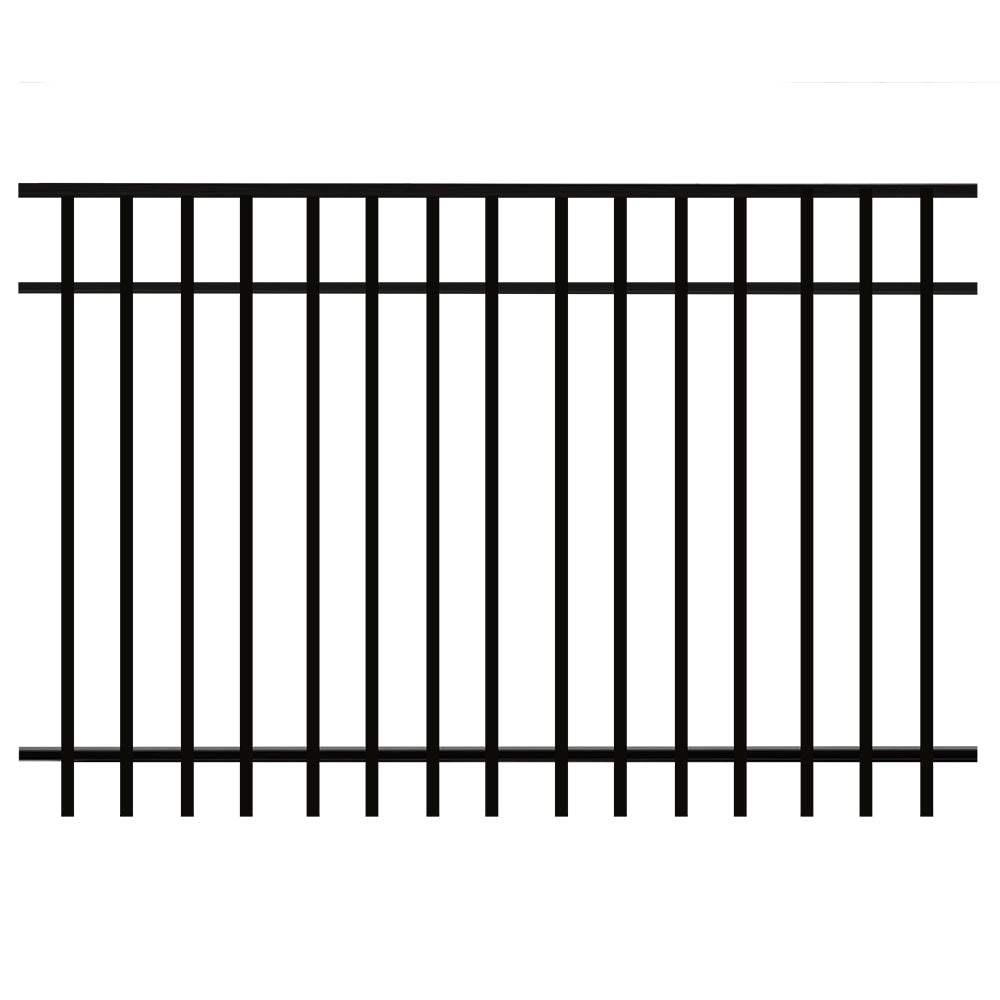 Mansfield aluminum fencing panel stock image
