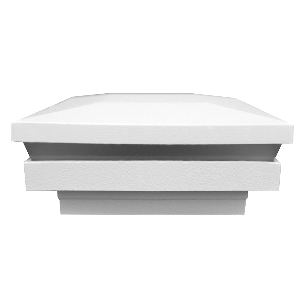 White aluminum Ornamental Combination LED post cap