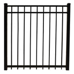 Mansfield aluminum fencing gate stock image
