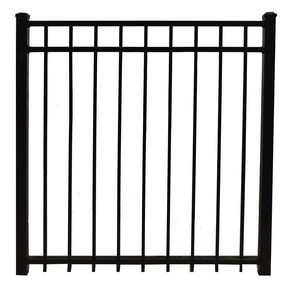 Mansfield aluminum fencing gate stock image